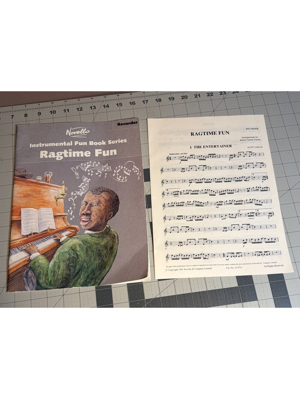 Ragtime Fun Book Recorder Lot Of 2 Sheet Music Novello